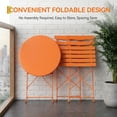 thumbnail image 2 of QinaQin Patio Bistro Set with Foldable Table and 2 Chairs, Powder Coated Metal Frame, 3Pcs, 2 of 8