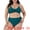 Blue Green, variant on DARING DIVA Plus Size V Neck Tummy Control Two Piece Swimsuit 1X Hot Pink