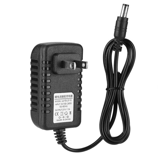 Li-ion Charger Adapter, 21V/1A Copper Battery Charger Adapter, Lithium Battery Charger Adapter Adaptative Lithium Battery Charger 100-240V ABS For Home