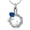 Blue-white, variant on Cremation Jewelry Rose Flower Urn Necklace for Ashes for Women Stainless Steel Wreath Pendant Memorial Ash Holder Mom Sister Wife Anniversary Birthday Keepsake Gift