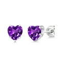 thumbnail image 2 of Gem Stone King 925 Sterling Silver `Mom` 1.27 Ct Heart Shape Amethyst Pendant and Earrings Jewelry Set, 2 of 5