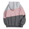 thumbnail image 3 of BODOAO Women's Full Zip Up Hoodie Fall Jacket Oversized Sweatshirt Zipper Long Sleeve Tops Color Block Long Sleeve Hooded Sweatshirts with Pockets Jacket Coat for Women Pink Xxl, 3 of 4