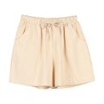 thumbnail image 3 of Sngxgn Biker Shorts for Women with Pockets High Waisted Tummy Control Workout Yoga Running Gym Short Pants(Khaki,XL), 3 of 4