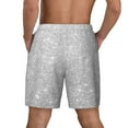 thumbnail image 4 of Balery Silver Glitter Mens Swim Trunks Swim Shorts for Men Quick Dry Inseam Beach Shorts with Compression Liner Pocket-3X-Large, 4 of 9
