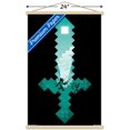 thumbnail image 3 of Minecraft - Diamond Sword Wall Poster with Wooden Magnetic Frame, 22.375" x 34", 3 of 3