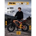 thumbnail image 6 of Adult Electric Dirt Bike – 29 MPH, 48V 20.8Ah Battery, 20"x4.0 Fat Tires, Up to 80 Miles Range, NFC Unlock, 7-Speed Dual Suspension, Streamlined Frame, Orange, 6 of 7