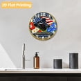 thumbnail image 6 of 12 Inch Patriotic Wall Clock, USA 250th Anniversary Wooden Round Wall Clocks with Silent Non-Ticking Quartz Movement, Battery Operated, Art Decor Hanging Clock for Kitchen, Bedroom, Living Room, 6 of 9