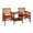 Red, variant on Spaco 3 pcs Outdoor Patio Table Chairs Set, Outdoor Patio Rattan Conversation Bistro Set with Acacia Wood Loveseat-Red