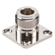 thumbnail image 1 of N type female jack RF coax connector 4-hole panel mount with solder cup, 1 of 5
