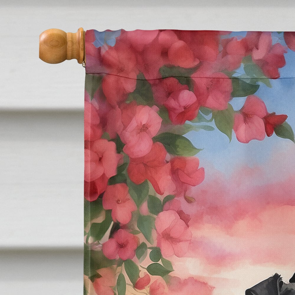 Kerry Blue Terrier Two Hearts House Flag 28 in x 40 in
