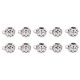 thumbnail image 4 of 10 Uds. Cuentas para trenzado de pelo, aleación hueca, agujeros grandes, rastas para Barba, pulsera DIY, collar, anillos de plata, 4 of 8