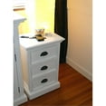 thumbnail image 1 of Infinita Table de Chevet Halifax en Acajou Blanc&44; 3 Tiroirs, 1 of 1