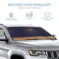 thumbnail image 3 of Kdxio Gold Black Glitter Print Windshield Sun Shade, Foldable Sun Blocker for Car,Truck,SUV Automotive Interior Sun Protection,Reflective Shade for Front Windshield(Medium), 3 of 7