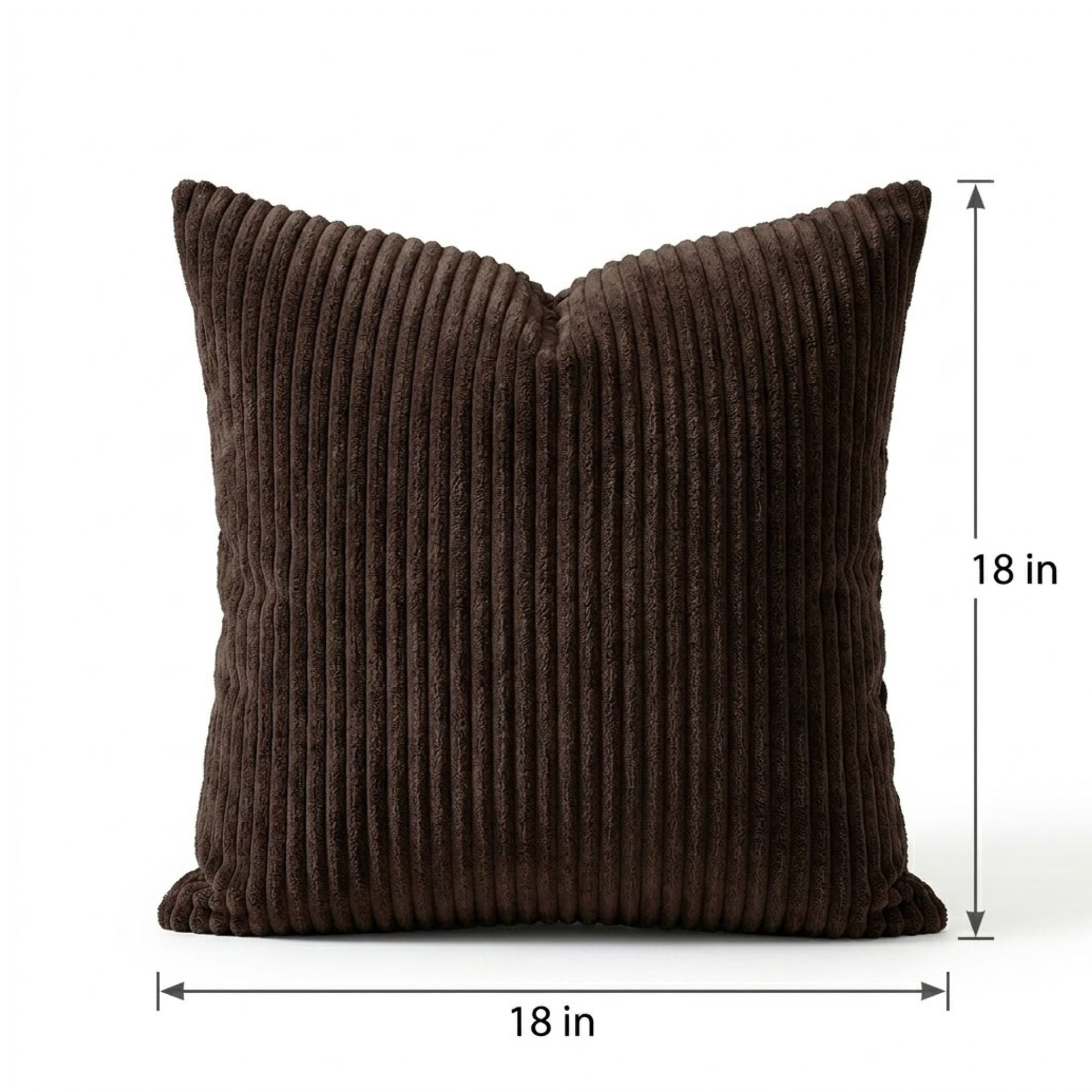 Decorative Throw Pillow Covers 18x18 Inch, Set of 4 Soft Corduroy Cushion Covers, Farmhouse Boho Neutral Pillow Cases for Couch, Sofa, Bed, Living Room