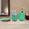 thumbnail image 4 of Unique Bargains 1 Set Reusable Waves Bathroom Accessories Kit Green Glass, 4 of 4