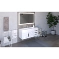 thumbnail image 5 of Nile 48" White Wood Floating Vanity with White Top and Chrome Trim, 5 of 8