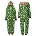 thumbnail image 2 of Odeerbi Christmas Onesie Pajamas for Family Holiday Sleep Jumpsuit Long Sleeve Family Christmas Pajamas Matching Sets Mom Fashion Lattice Print Plush Jumpsuit Sleepwear PJs Set Green, 2 of 6