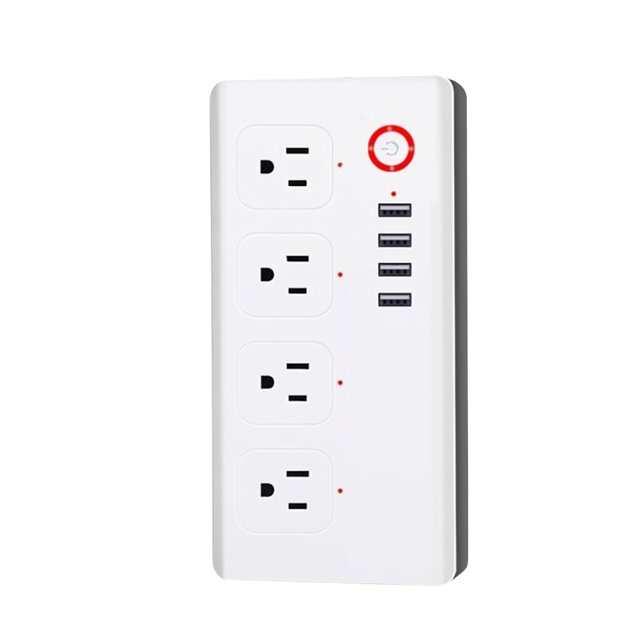 Bewildely Tira de alimentación Wifi inalámbrica con aplicación Tuya, tira de alimentación inteligente Wifi, funciona con 4, salida USB, Electrodomésticos Bewildely HA005240-00