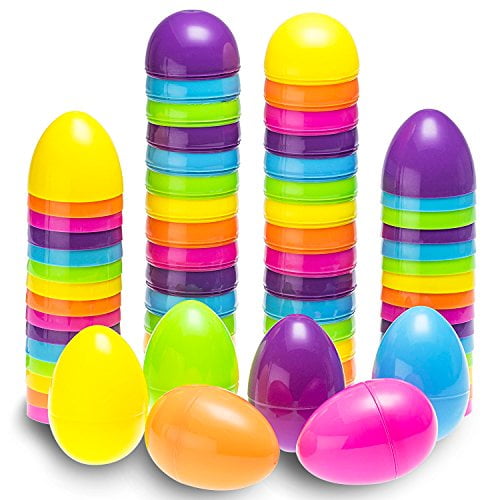 Easter eggs6 Color plastic Easter Eggs 3.5 Inch (Pack of 36)