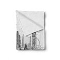 thumbnail image 2 of New York Soft Flannel Fleece Blanket, Hand Drawn NYC Cityscape Tourism Travel Industrial Center Town Modern City Design, Cozy Plush for Indoor and Outdoor Use, 70" x 90", Grey White, by Ambesonne, 2 of 6