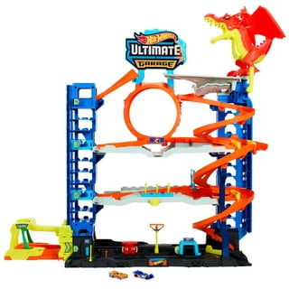 Hot Wheels City Dragon Drive Firefight Track Set & 1:64 Scale Toy  Firetruck, Fire Station Theme