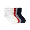 thumbnail image 3 of Jefferies Socks Womens Ruffle Cotton Knit Dress Slouch Scrunch Crew Cuff Ankle Socks 4 Pair Pack, 3 of 7