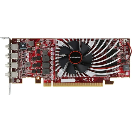 UPC: 0810078050810 | VisionTek Radeon RX 550 4GB GDDR5 4M 4K Graphics Card  4 Mini DisplayPort  7.1 Surround Sound  PCI Express  Low-Profile GPU  ATX & SFF – 901507