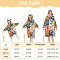 thumbnail image 4 of FORMRS Wearable Blanket Hoodie with Sleeves for Kids Cozy Flannel Sweatshirt, Floral Patterns, 4 of 7