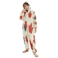 thumbnail image 5 of Vzayyk 4T-14Y Size Aviliable Cozy One-Piece Footless Sleeper Pajama Maple Leaves, 5 of 8