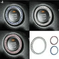 thumbnail image 3 of PULLIMORE 3 Pcs Bling Car Decor Crystal Rhinestone Car Engine Start Stop Decoration Ring, Bling Car Interior Accessories for Women, Push to Start Button Sticker(3 Colors), 3 of 8