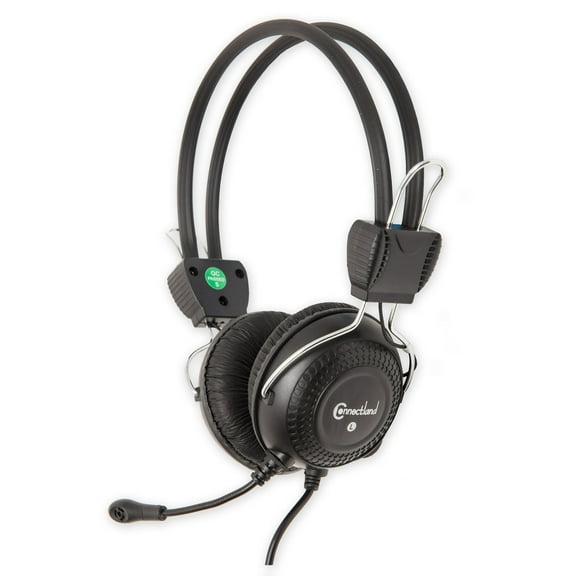 Connectland Stereo PC Headset with Flexible Boom Microphone