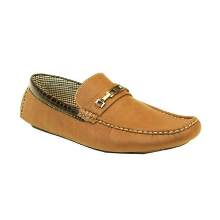Moc Mens Moccasin - CORONADO Men's Casual Shoes MOC-3 Driving Moccasin with a Stitched Toe and a Metal Logo Brown (11 D(M) US