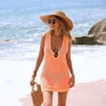 thumbnail image 2 of NMMUED Women Beach Crochet Cover Ups Summer Knit Swimwear Mesh Bathing Suit Hollow Out Dress 2026 Vacation Swimsuit Orange L, 2 of 7
