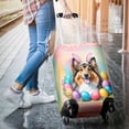 thumbnail image 3 of Happy Easter Shetland Sheepdog with Bunny Ear Headband and Flowers Travel Luggage Cover Sheltie Dog Lover Gifts Suitcase Dust Protective Decor - 13001, 3 of 5