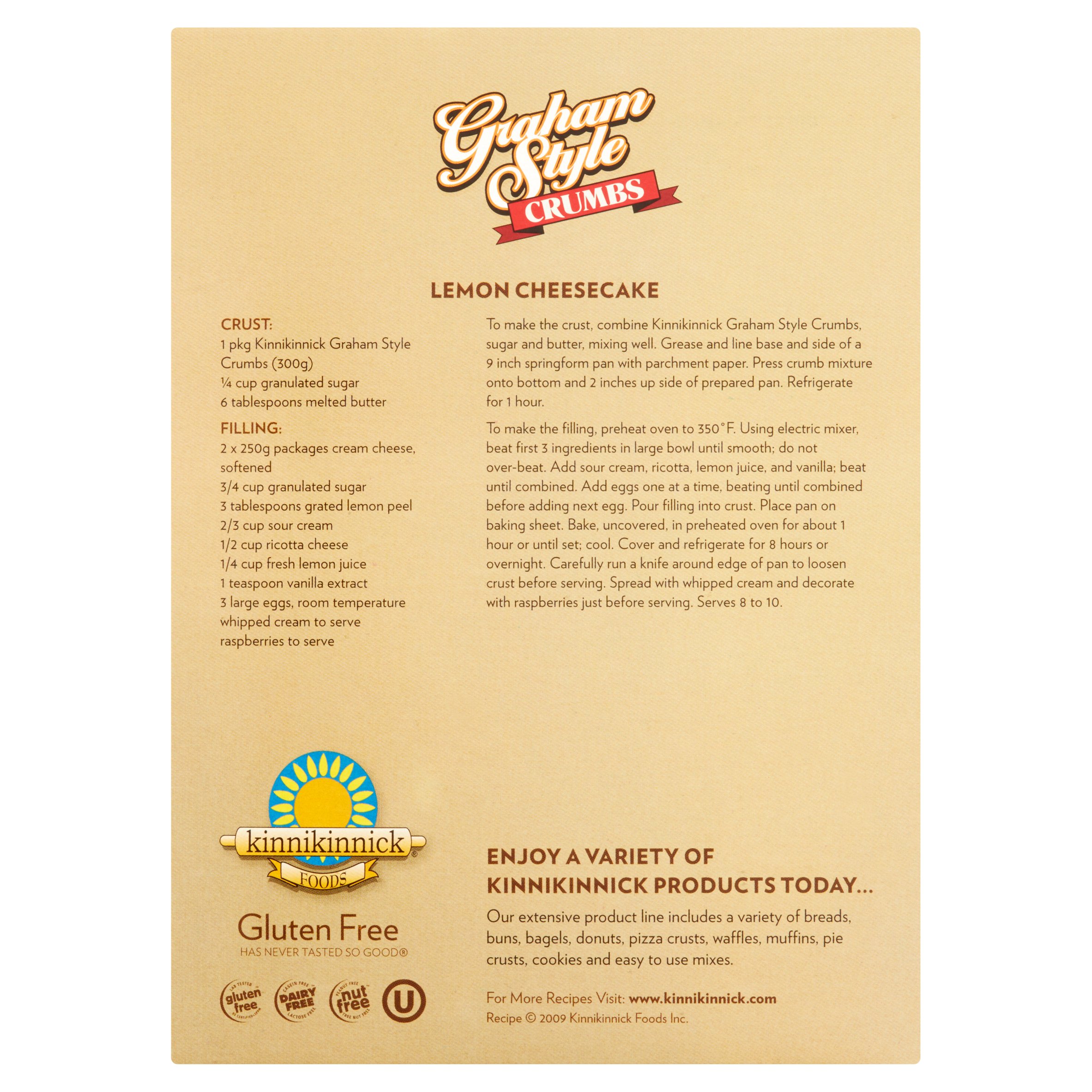 Kinnikinnick Crumbs Graham Style,10.5 oz (Pack of 6)
