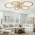 thumbnail image 2 of 39.4'' Ceiling Fan with Light and Remote Control, Modern Large Low Profile Flush Mount Ceiling Fan Lights,3 Color 6 Speeds with Dimmable Light for Bedrooms, Living Rooms, Dining Rooms, 2 of 8