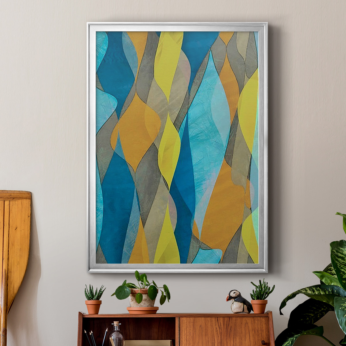 Colorful Cascade I Premium Framed Print, in Gold, Black, or Silver - Ready to Hang