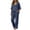 *Navy, variant on VBVC Women's Linen Blend 2 Piece Outfit Summer Casual Lounge Set, V Neck Short Sleeve Top and Drawstring Wide Leg Pants with Pockets,Army Green,S-2XL