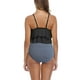 thumbnail image 3 of Lucakuins Traje de baño Switmsuit Bikini Set para mujer Trajes de baño de una pieza Top Ruffled Racerback con parte inferior de talle alto Tankini Set Lucakuins moda, 3 of 4