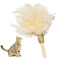 thumbnail image 2 of Kitten Wand Faux Feather Interactive Kitten Teaser Toy Cat Toy Wand with Bell, 2 of 10