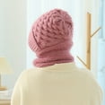 thumbnail image 6 of D GROEE Ladies Winter Hat Women's Winter Hat Knitted Thick Solid Color Double layered Windproof Warm Soft Ear Elastic Anti slip Beanie Scarf Combo, 6 of 8