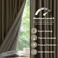 thumbnail image 4 of Lapalife 2 Panels Luxury Blackout Velvet Curtains, 96 inches Length Rod Pocket Thermal Insulated Soft Elegant Window Curtains for Bedroom Living Room, Taupe, 4 of 8