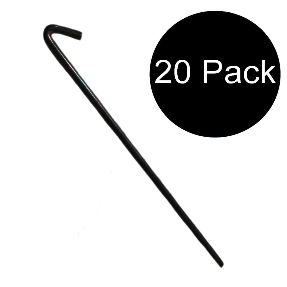 RAParts Twenty (20) New Heavy Duty Steel Anchoring Stakes 10" Long x 5/16" Thick For Tents-Tarps-Landscaping and More