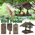 thumbnail image 4 of Bird Feeders, Clearance! Fenull Bird Feeders for the Outdoors Wooden Rustic Bird Feeder Stand Up & Hanging Birdhouse Hummingbird Feeding Handmade Pagoda Bird House, Bird Feeder, 1X Bird Feeder, 4 of 6