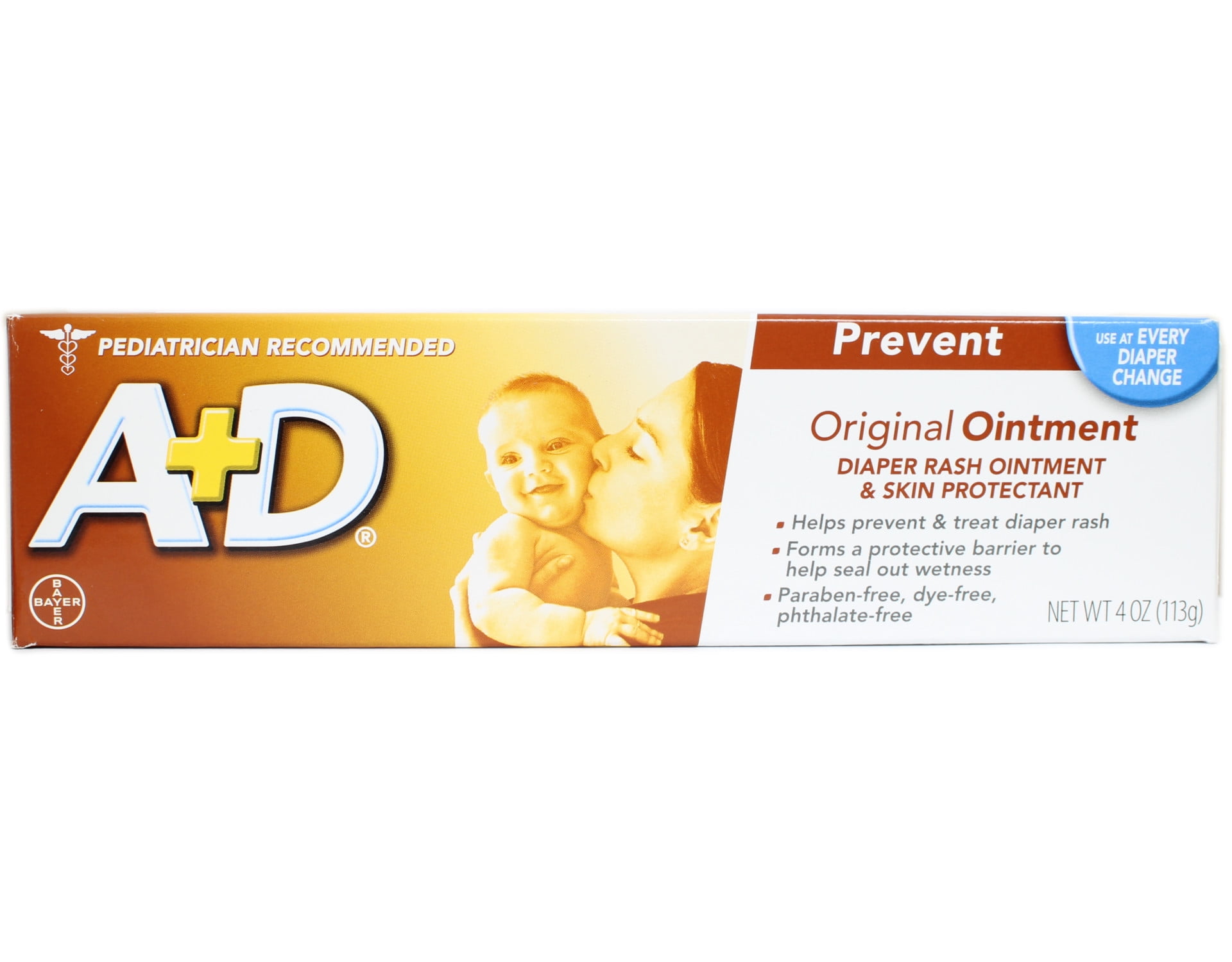 A + D Original Ointment, Diaper Rash & Skin Protectant - 4 oz tube (Pack of 3)
