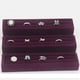 thumbnail image 5 of Bandeja organizadora de exhibición de joyería de de tablero compuesto de 3 piezas para anillos, pendientes, gemelos - Púrpura, tal se describe Fernando vitrina de anillo, 5 of 8