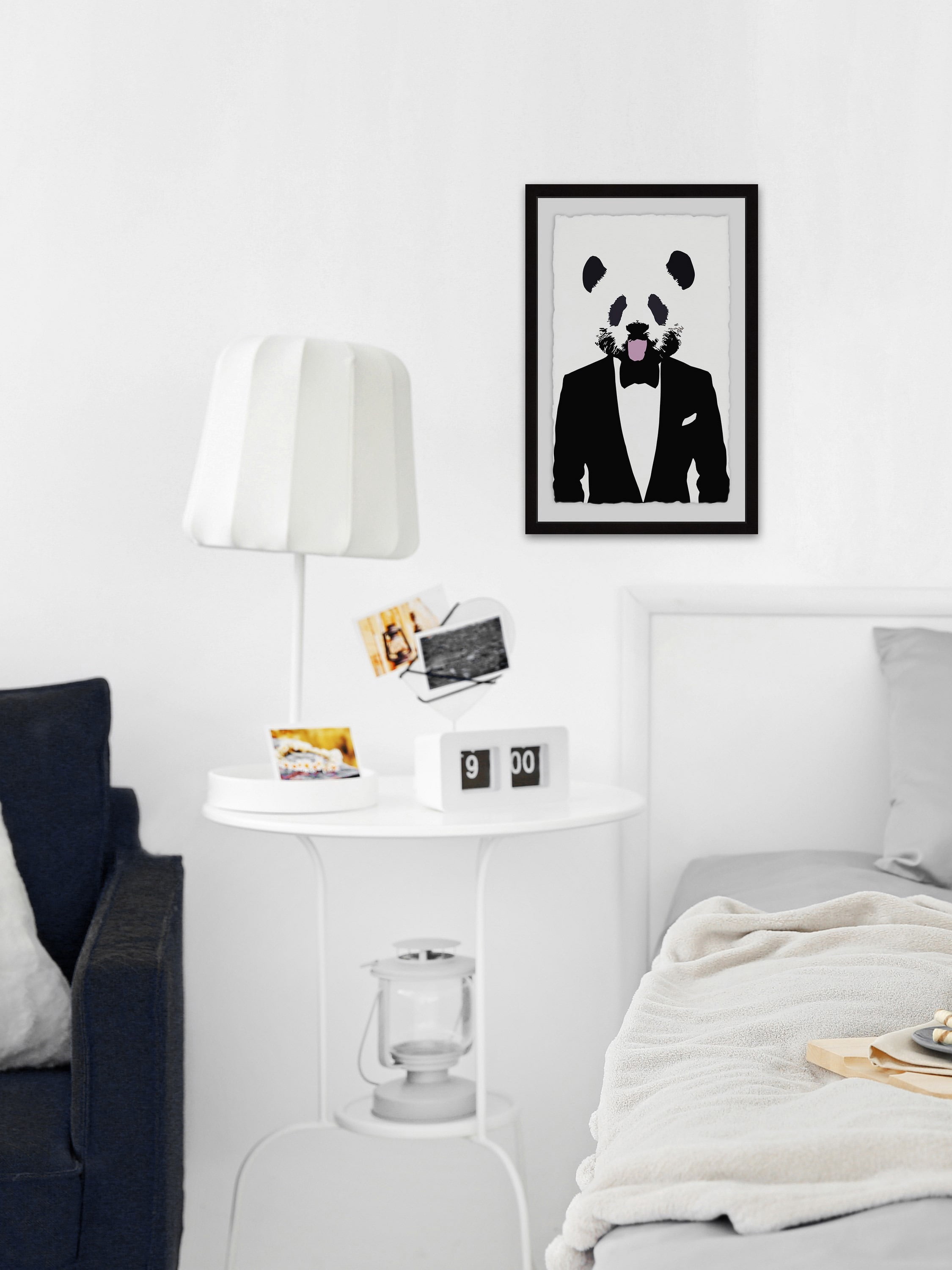 Oh Mister Panda Framed Painting Art Print, 12.00" x 1.50"