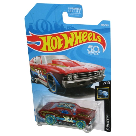 Hot Wheels X-Raycers 7/10 (2017) Red '69 Chevelle Toy Car 280/365