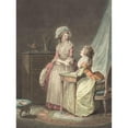 thumbnail image 2 of Jean François Janinet 15x18 Gold Ornate Wood Frame and Double Matted Museum Art Print Titled - The Little Advice, 2 of 4