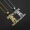 thumbnail image 2 of New Nightclub Rhinestone Records Prisoner Pendant Hip Hop Death Row Chain 14K Yellow Gold Men Necklace Jewelry, 2 of 6